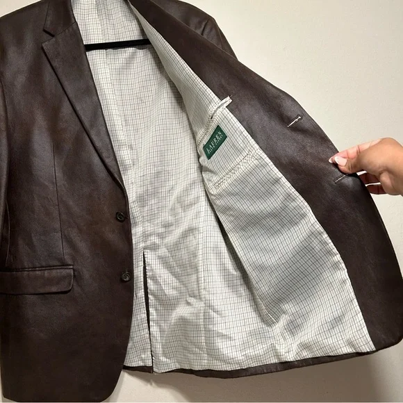 Lauren Ralph Lauren Men’s Cotton Polyester Blend Blazer Brown Size 40R - Picture 4 of 10